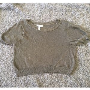 Leith Metallic Crop Top